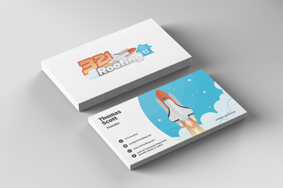 321 Roofing business card